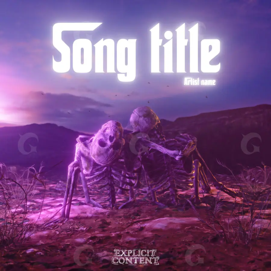 Music cover artwork “Pink Skeleton”: skeleton, pink tones