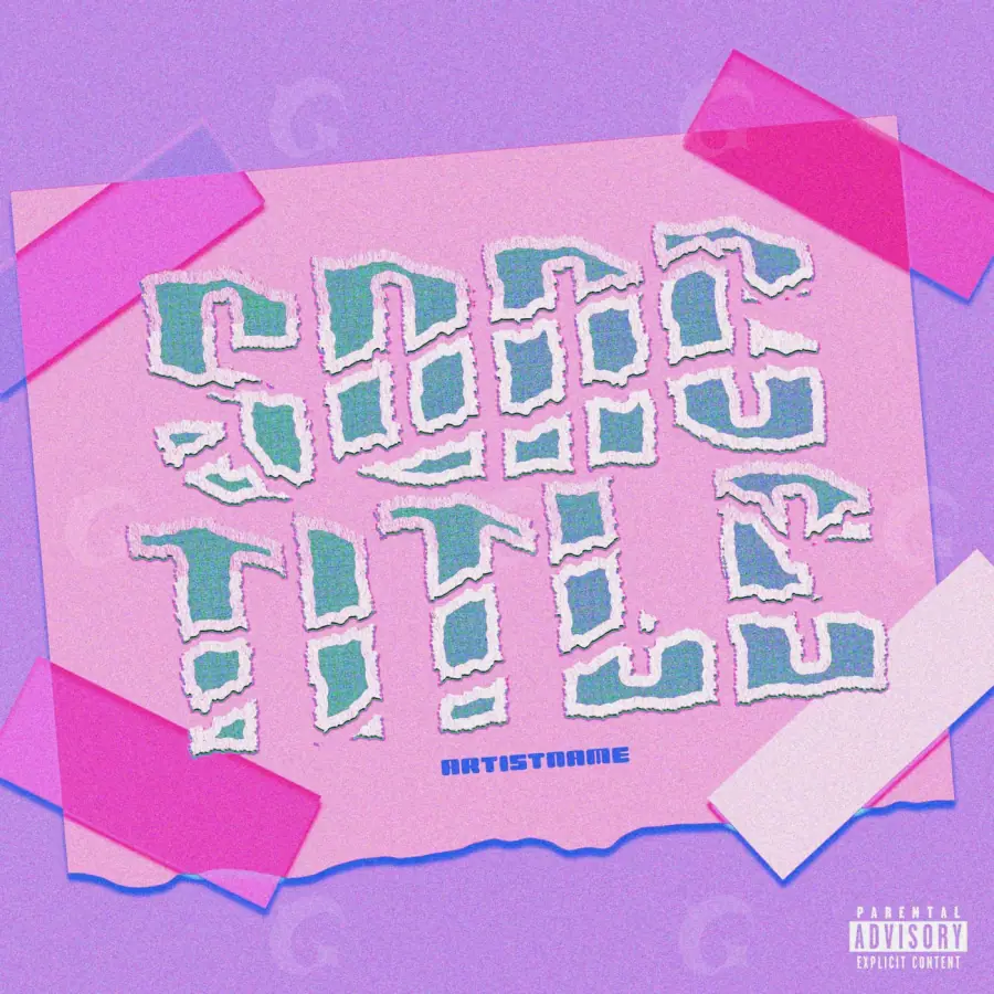 Music cover artwork “Pink Triangle”: triangle and neon, pink tones