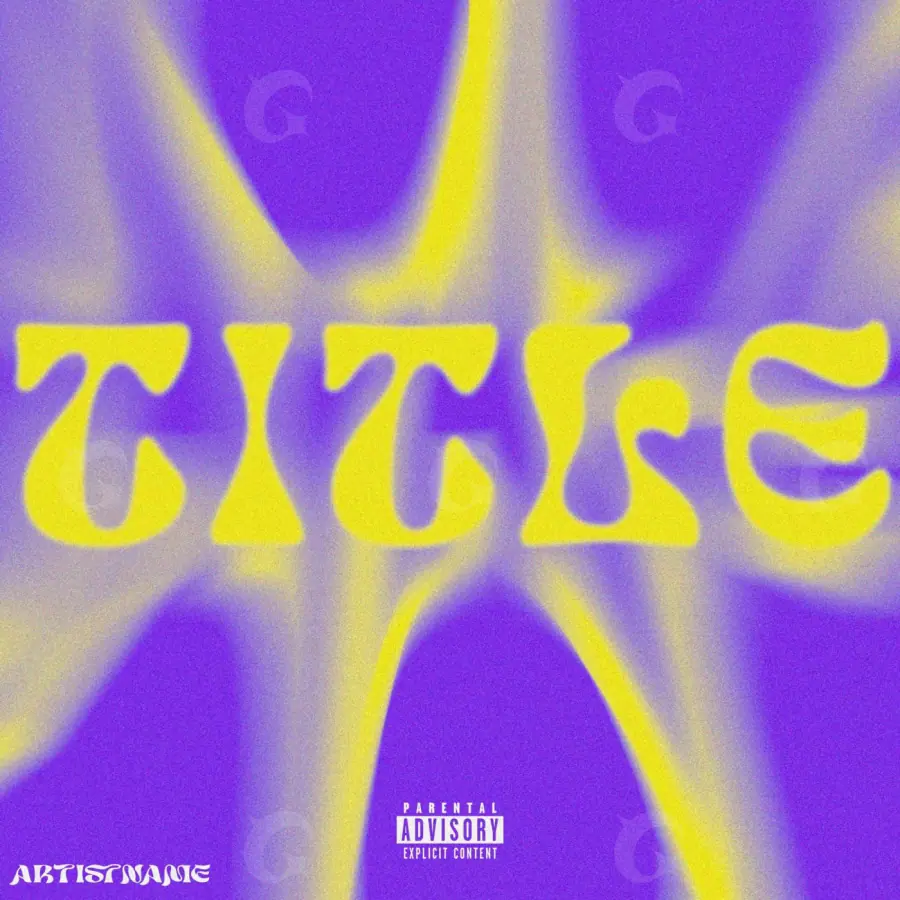 Portada prediseñada «Purple Abstract»: abstracción y tipografía; color violeta