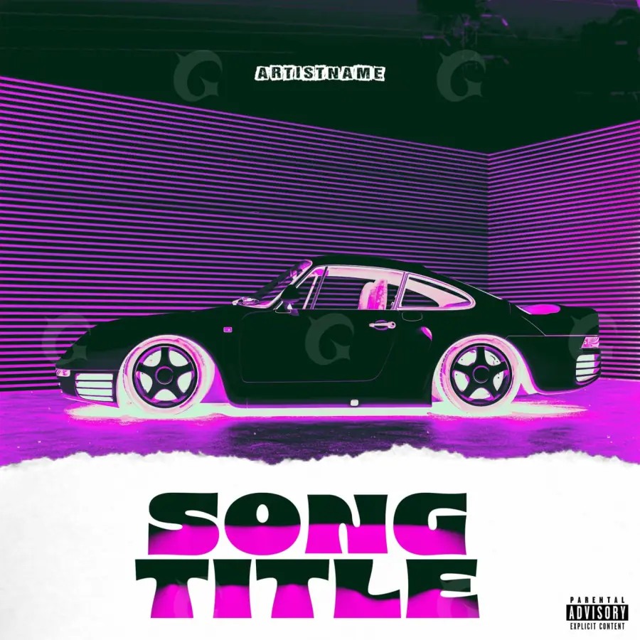 Premade cover art “Purple Car”: car, purple tones