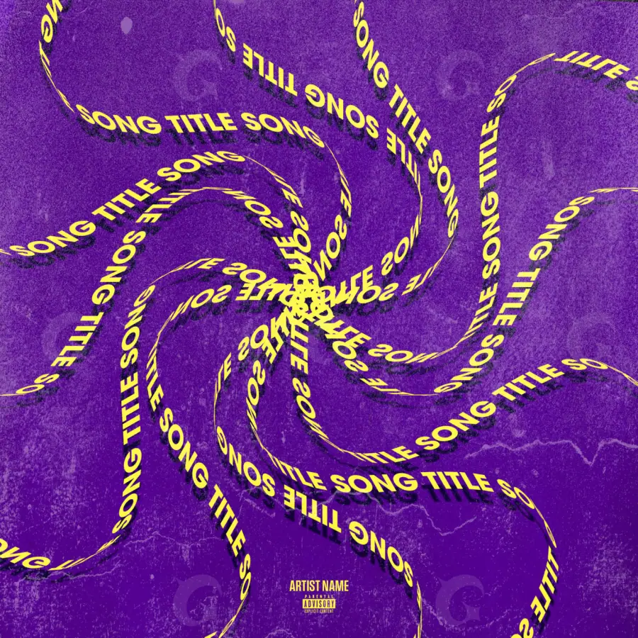 Обложка для песни «Purple Circle»: круг; палитра — фиолетовая