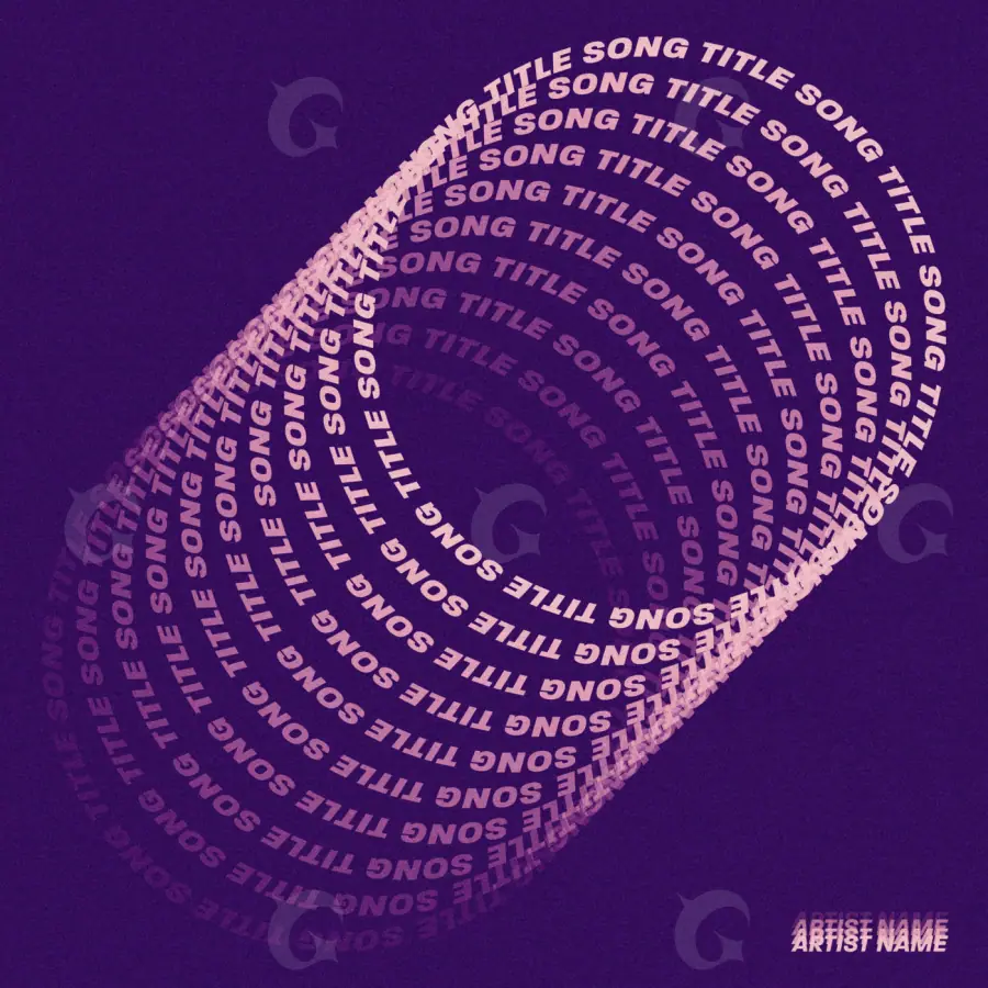 Готовая обложка для трека «Purple Circle»: круг; палитра — фиолетовая