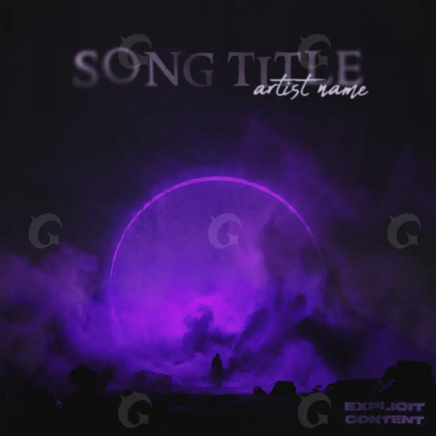 Обложка для песни «Purple Cloud»: облако; палитра — фиолетовая