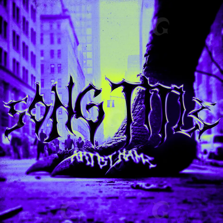 Album cover art “Purple Crown”: crown and building, purple tones