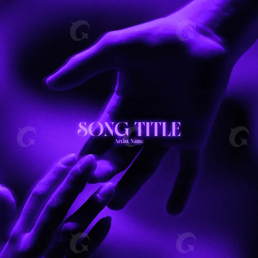 Arte de portada musical «Purple Hand»: mano; color violeta