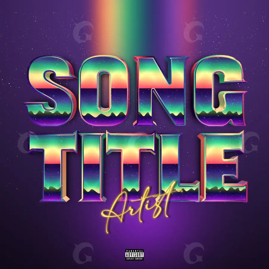 Обложка для песни «Purple Lettering»: типографика; палитра — фиолетовая