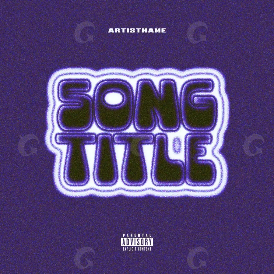 Album cover art “Purple Lettering”: lettering, purple tones