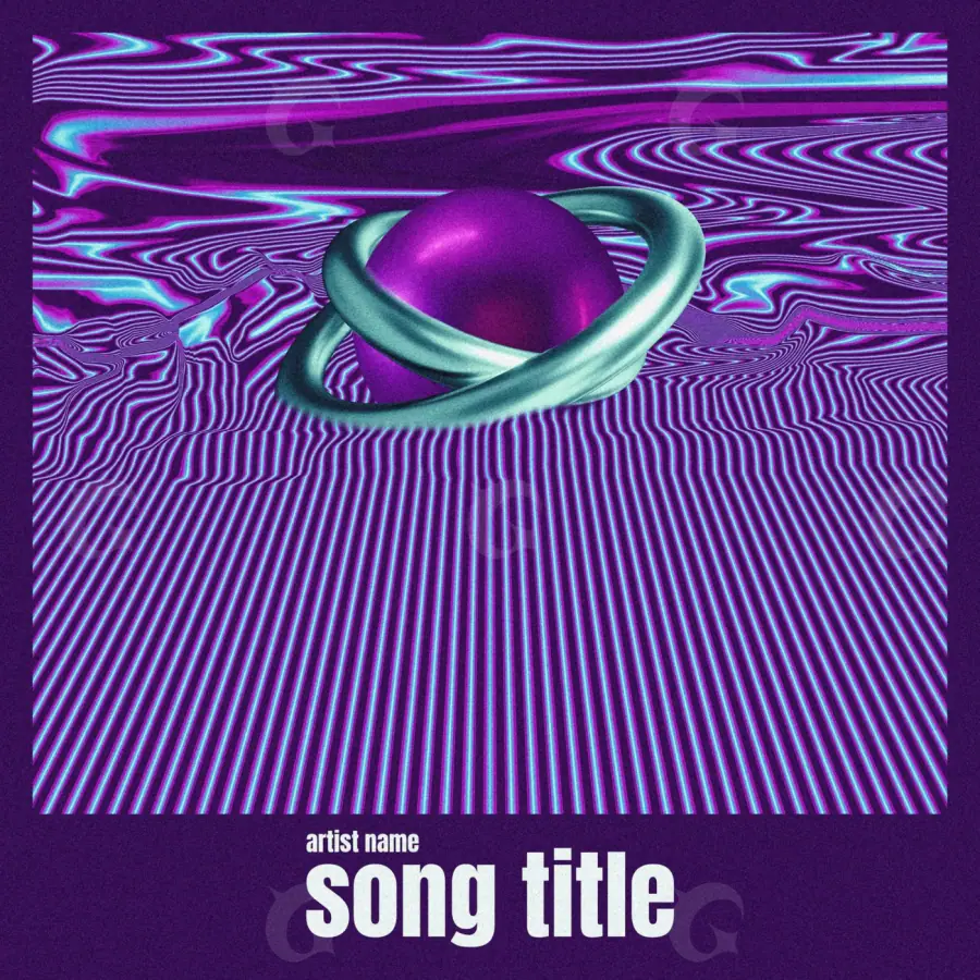 Обложка для песни «Purple Lettering»: типографика; палитра — фиолетовая