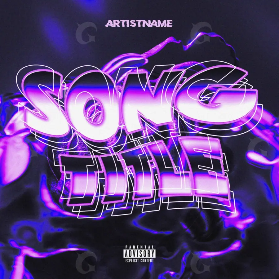 Portada para canción «Purple Lettering»: tipografía; color violeta