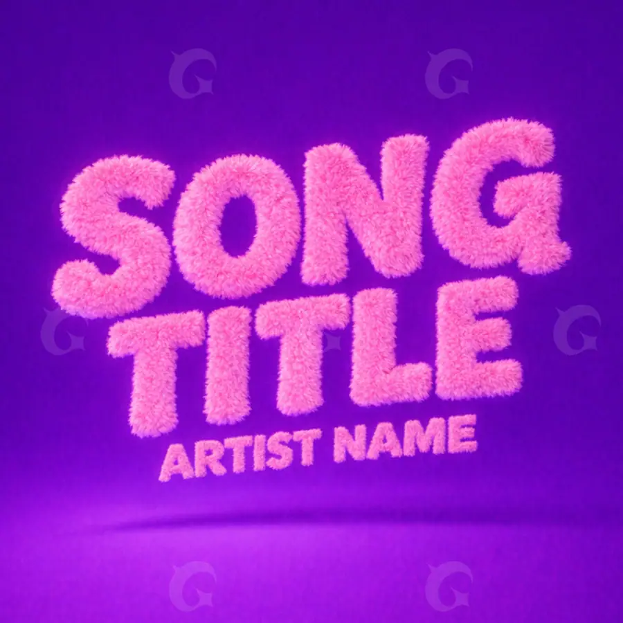 Обложка для альбома «Purple Lettering»: типографика; палитра — фиолетовая