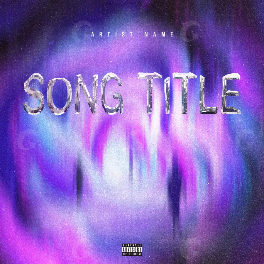 Обложка для песни «Purple Lettering»: типографика; палитра — фиолетовая