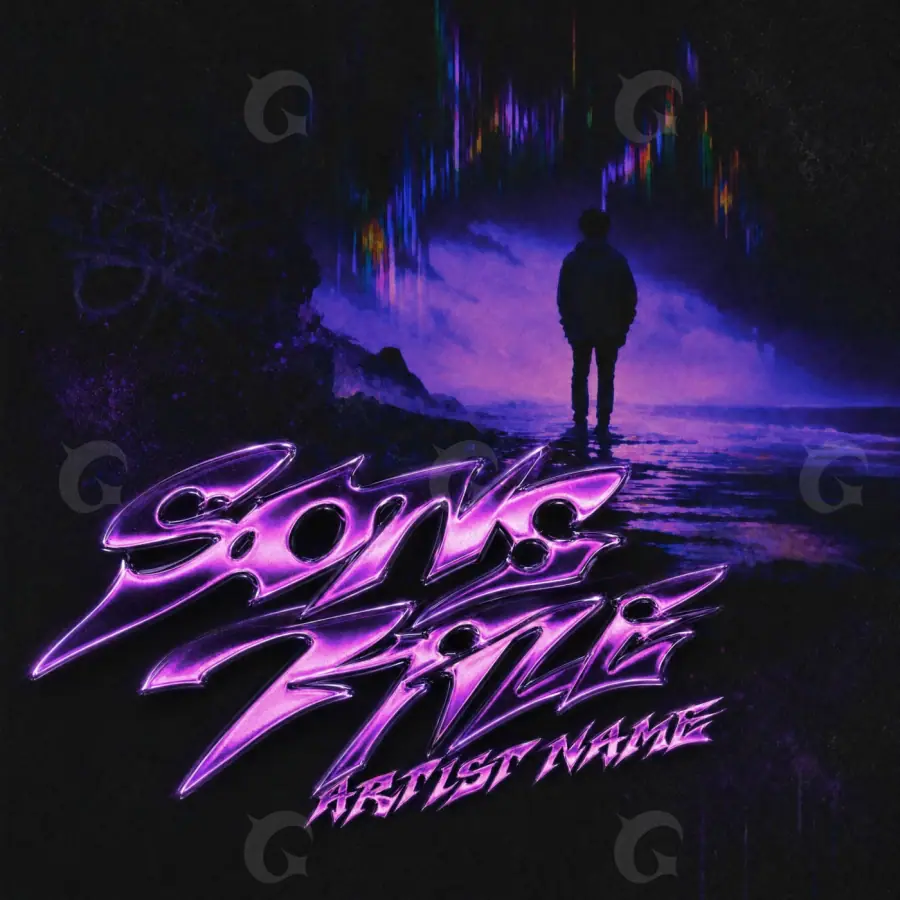 Обложка для песни «Purple Man»: парень; палитра — фиолетовая