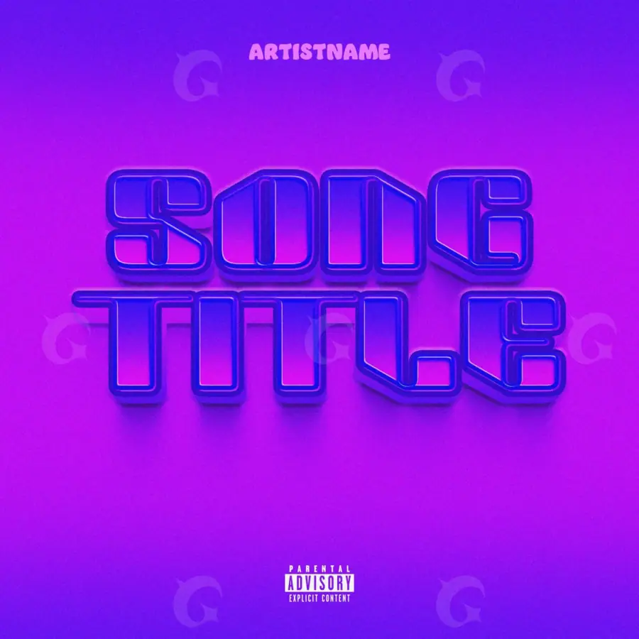 Music cover artwork “Purple Neon”: neon, purple tones