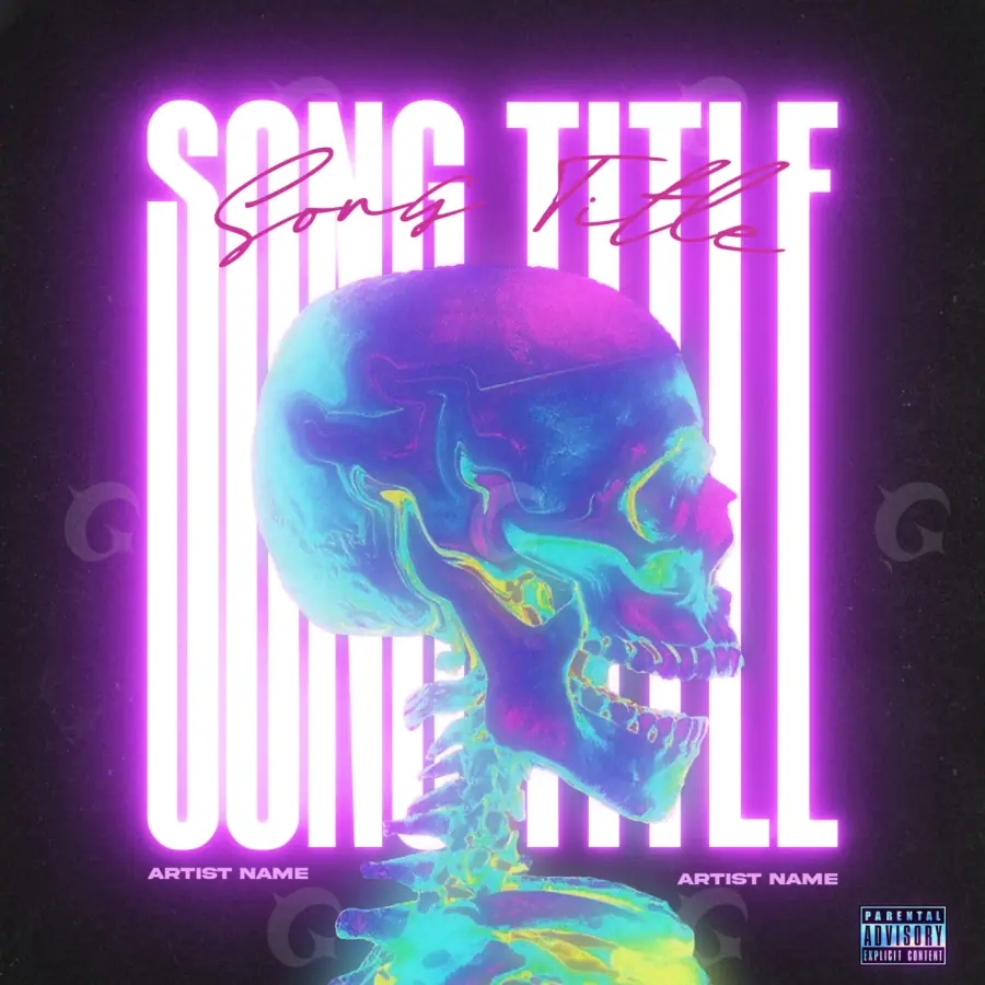 Premade cover art “Purple Skull”: skull, purple tones