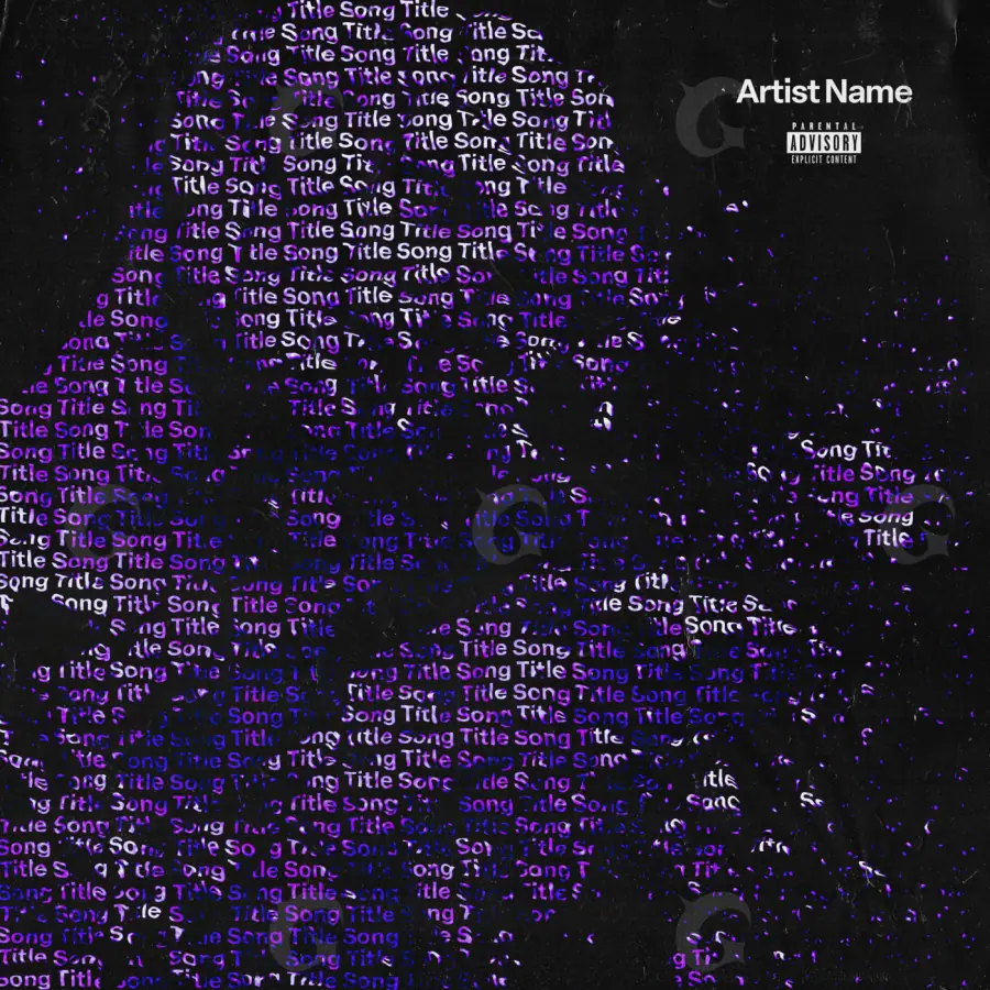 Arte de portada musical «Purple Tree»: árbol y triángulo; color violeta