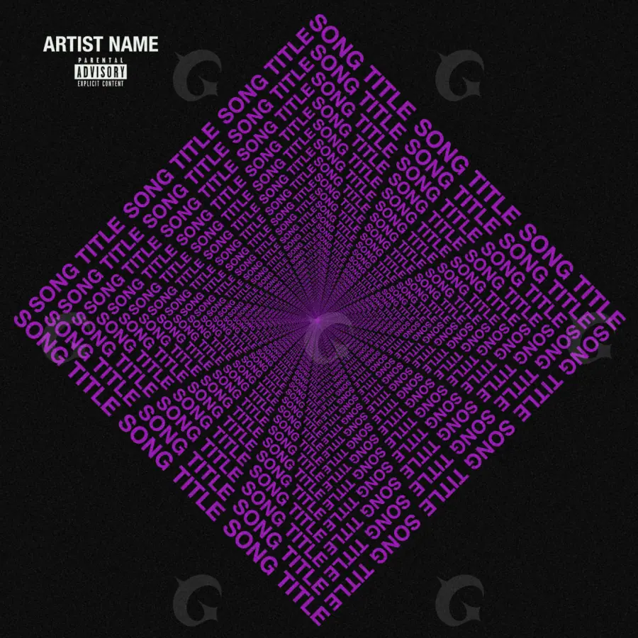 Premade cover art “Purple Triangle”: triangle, purple tones
