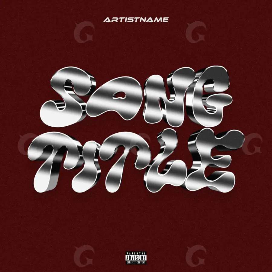 Album cover art “Red Abstract”: abstract and lettering, red tones