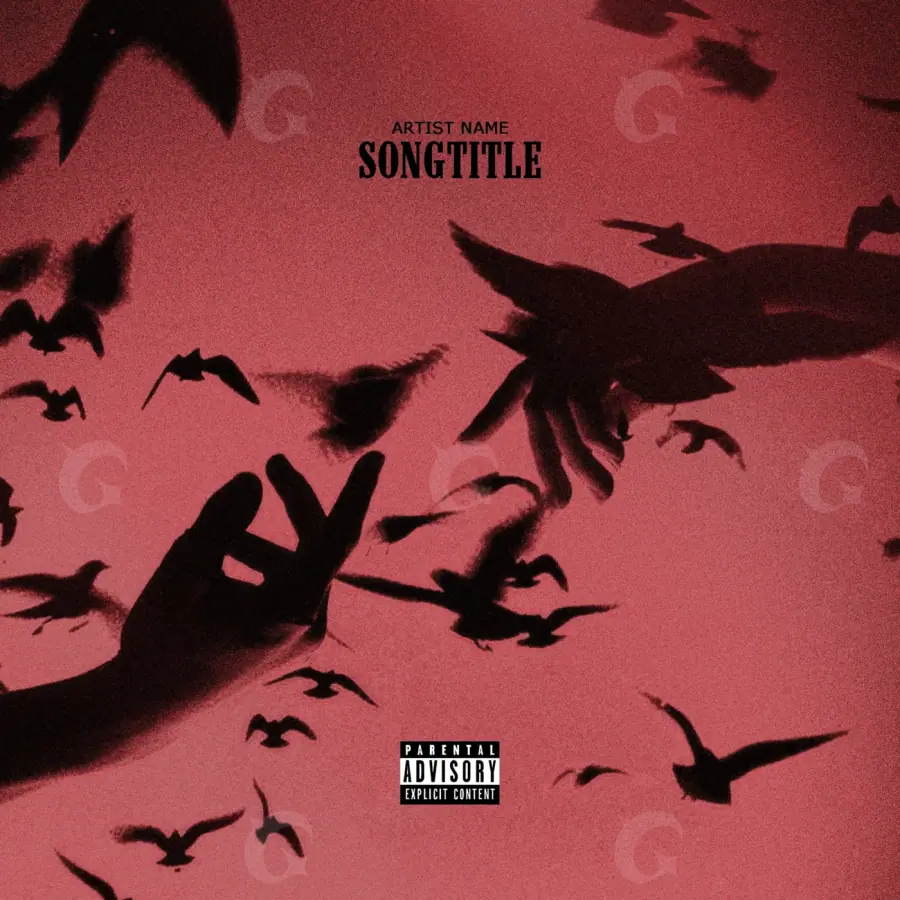 Premade cover art “Red Bird”: bird, red tones
