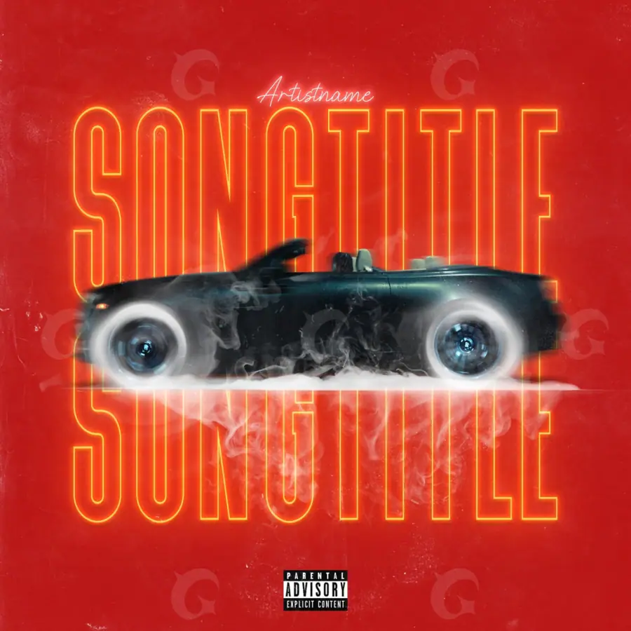 Premade cover art “Red Car”: car, red tones
