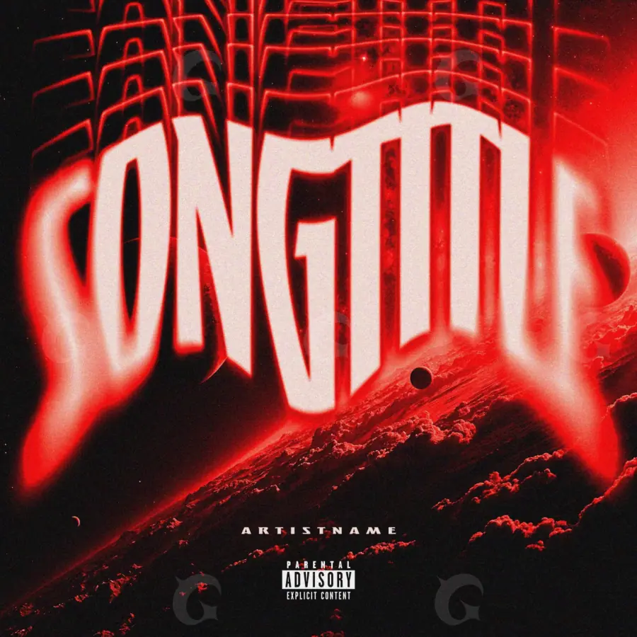 Premade cover art “Red Circle”: circle, red tones