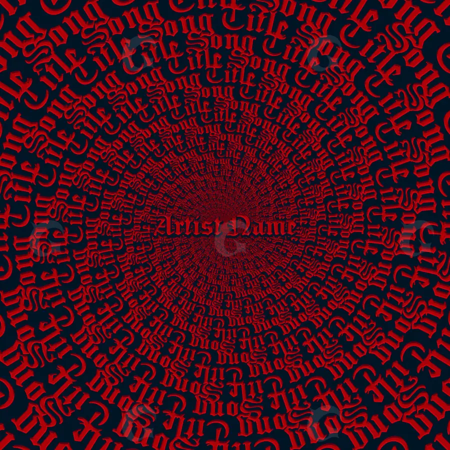 Обложка для песни «Red Circle»: круг; палитра — красная