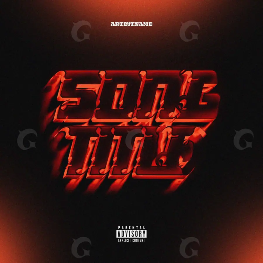 Arte de portada musical «Red Cube»: cubo; color rojo