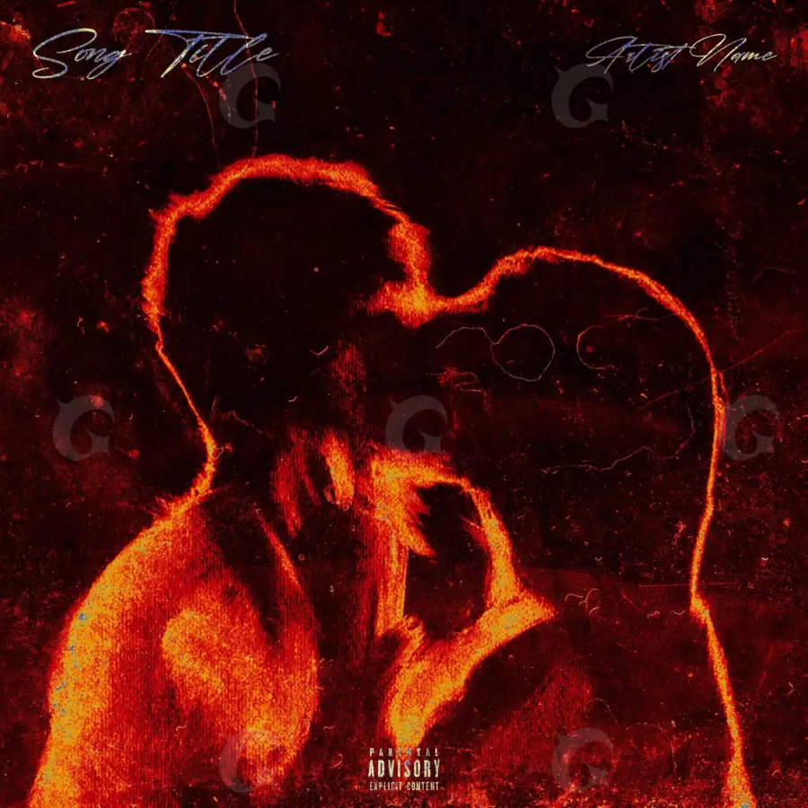 Arte de portada musical «Red Figure»: figura; color rojo