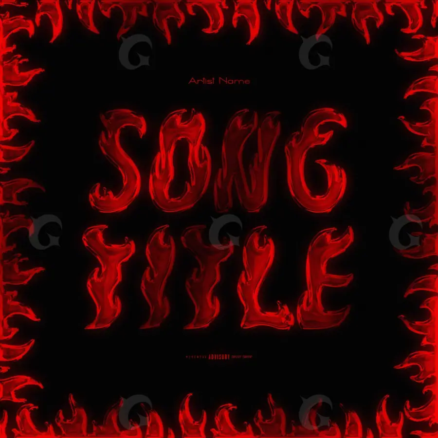 Premade cover art “Red Fire”: fire, red tones