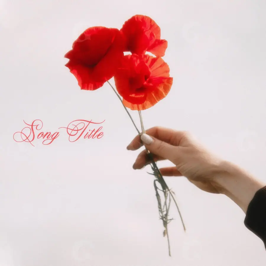 Music cover artwork “Red Flower”: flower, red tones
