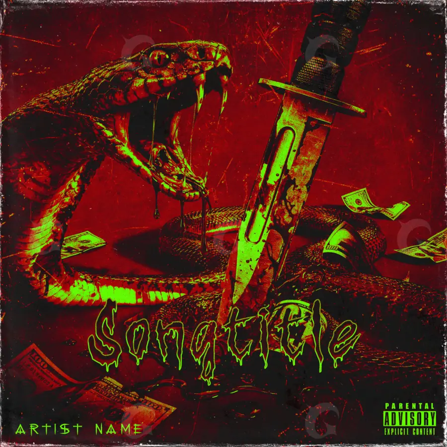 Portada prediseñada «Red Hand»: mano; color rojo