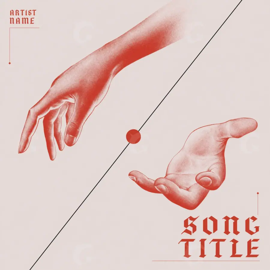 Portada para canción «Red Hand»: mano; color rojo