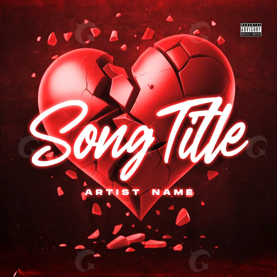 Album cover art “Red Heart”: heart, red tones