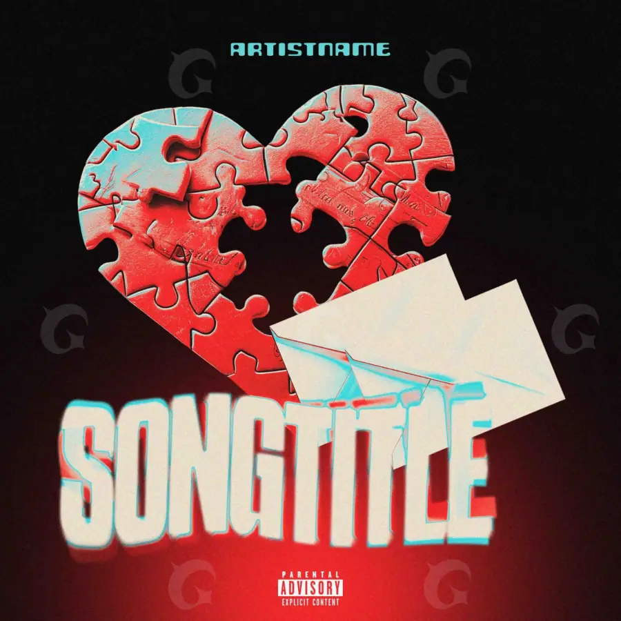 Music cover artwork “Red Heart”: heart, red tones