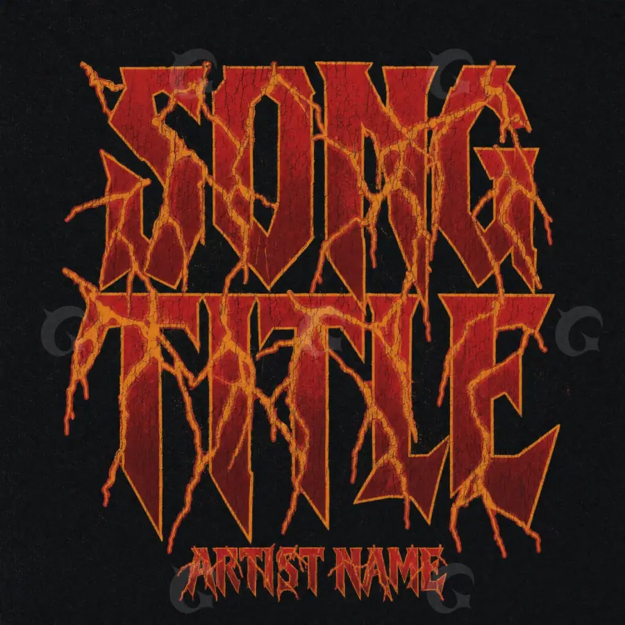 Portada para canción «Red Lettering»: tipografía; color rojo