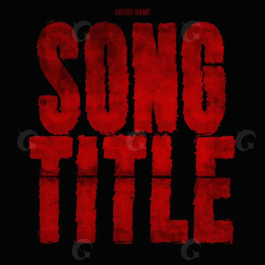 Arte de portada musical «Red Lettering»: tipografía; color rojo