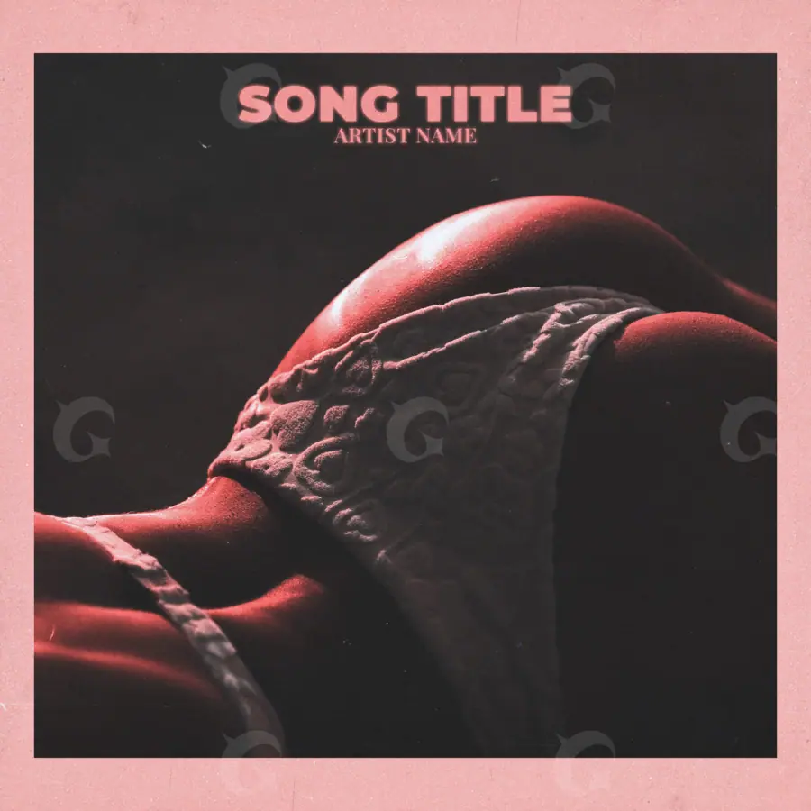 Premade cover art “Red Lettering”: lettering, red tones