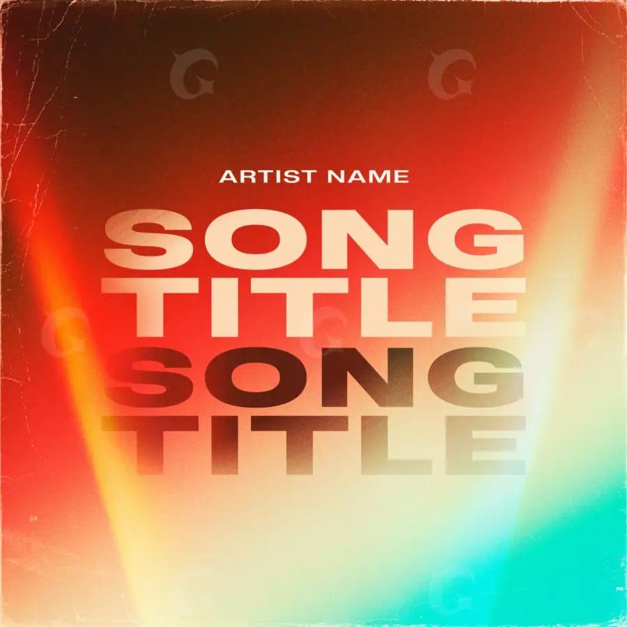 Premade cover art “Red Lettering”: lettering, red tones