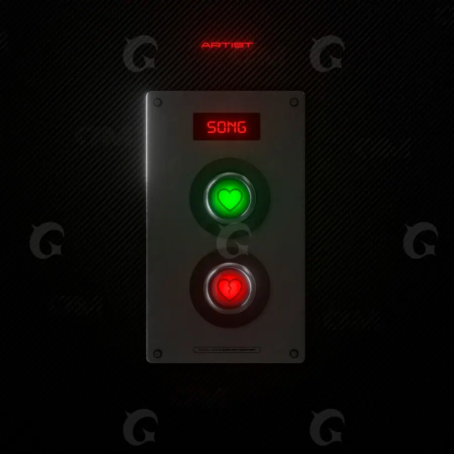 Premade cover art “Red Lettering”: lettering, red tones