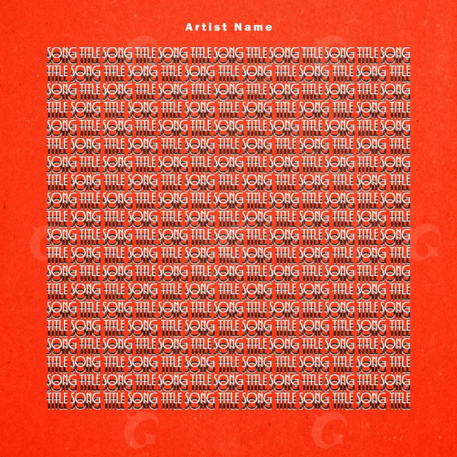 Arte de portada musical «Red Lettering»: tipografía y abstracción; color rojo