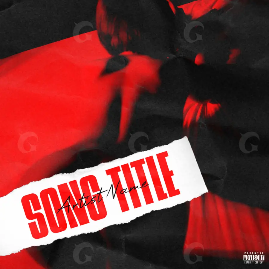Arte de portada musical «Red Lettering»: tipografía; color rojo