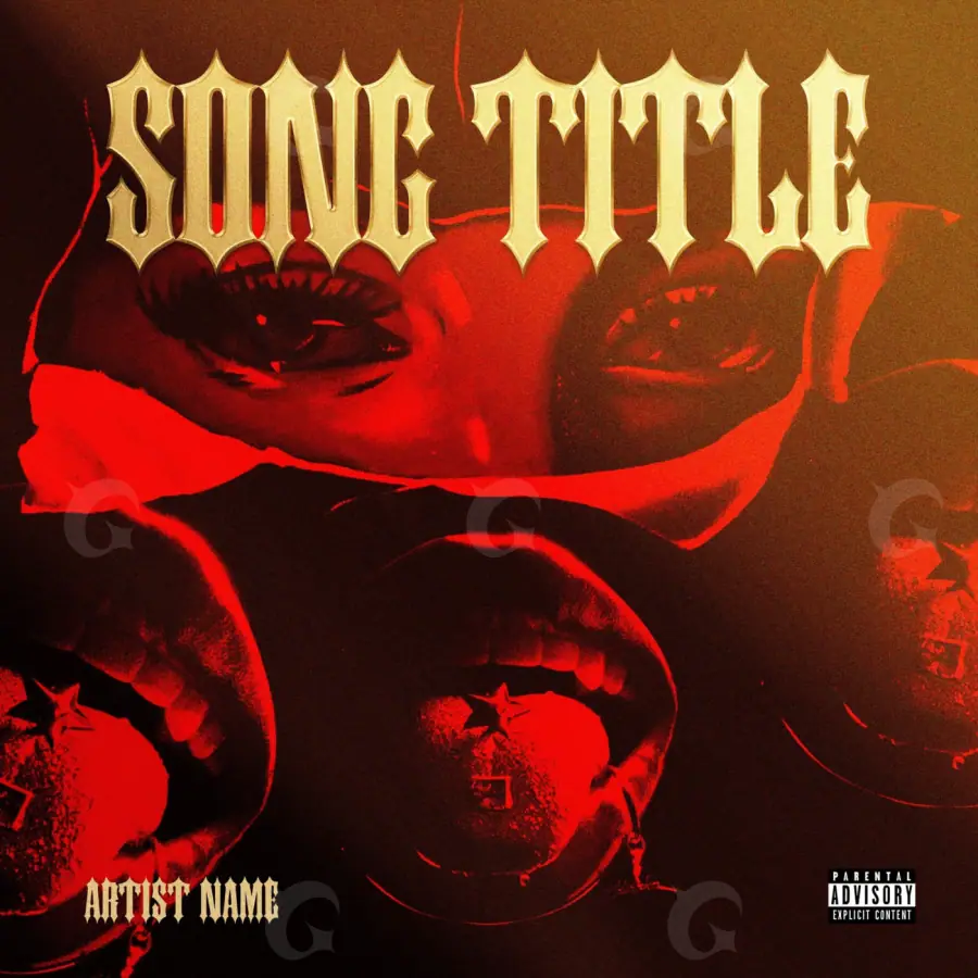Portada para canción «Red Lettering»: tipografía; color rojo