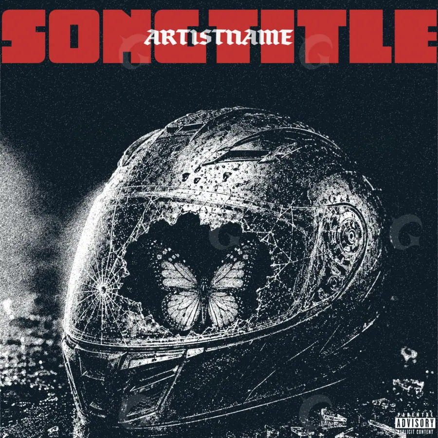 Arte de portada musical «Red Lettering»: tipografía; color rojo