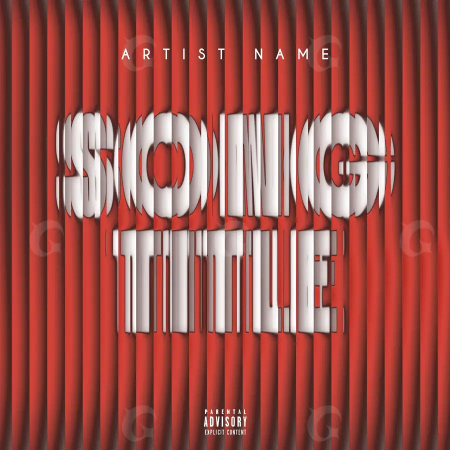 Music cover artwork “Red Lettering”: lettering, red tones