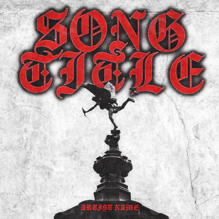 Arte de portada musical «Red Lettering»: tipografía; color rojo