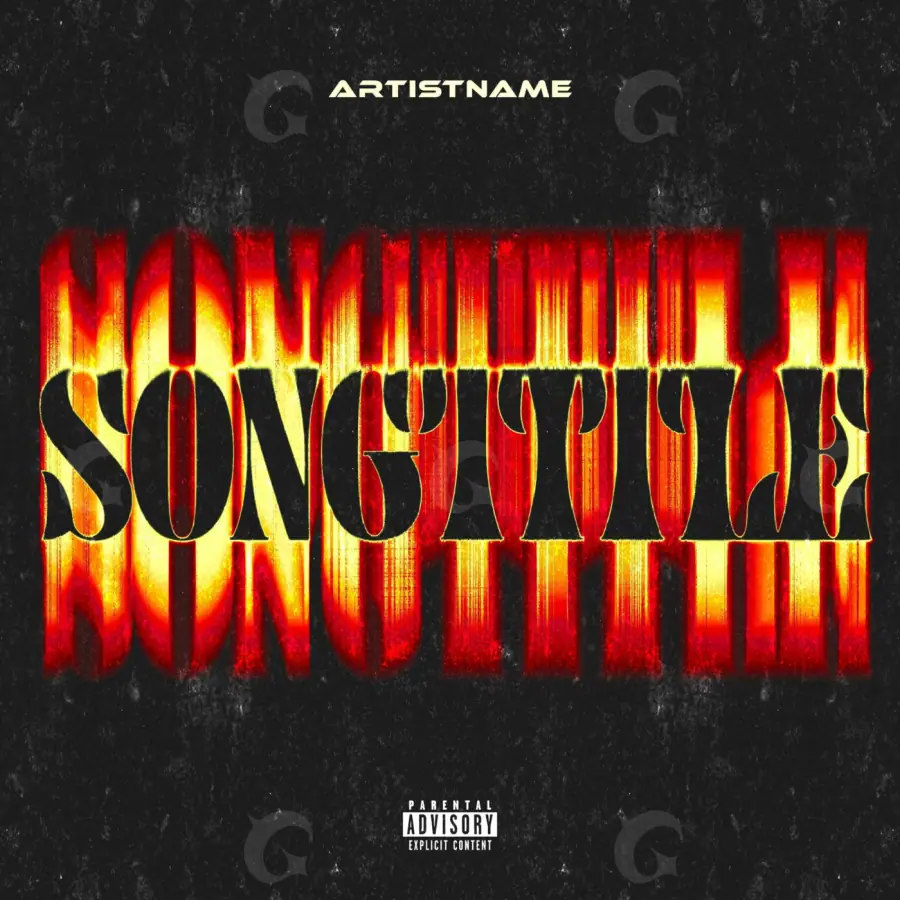 Arte de portada musical «Red Lettering»: tipografía; color rojo