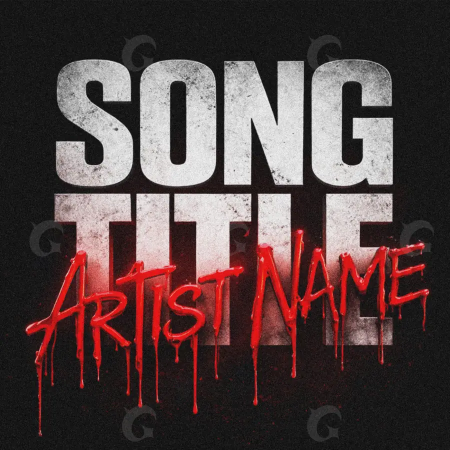 Готовая обложка для трека «Red Lettering»: типографика; палитра — красная