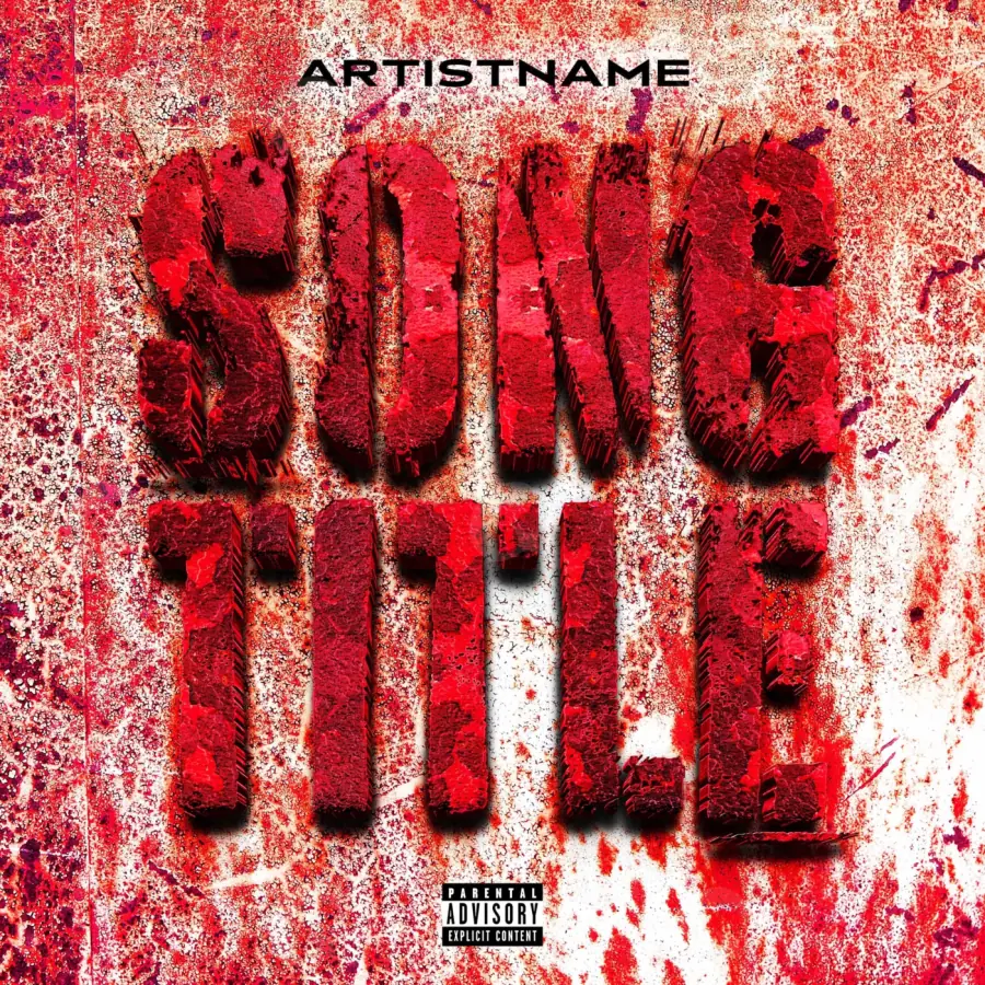 Portada para canción «Red Lettering»: tipografía; color rojo