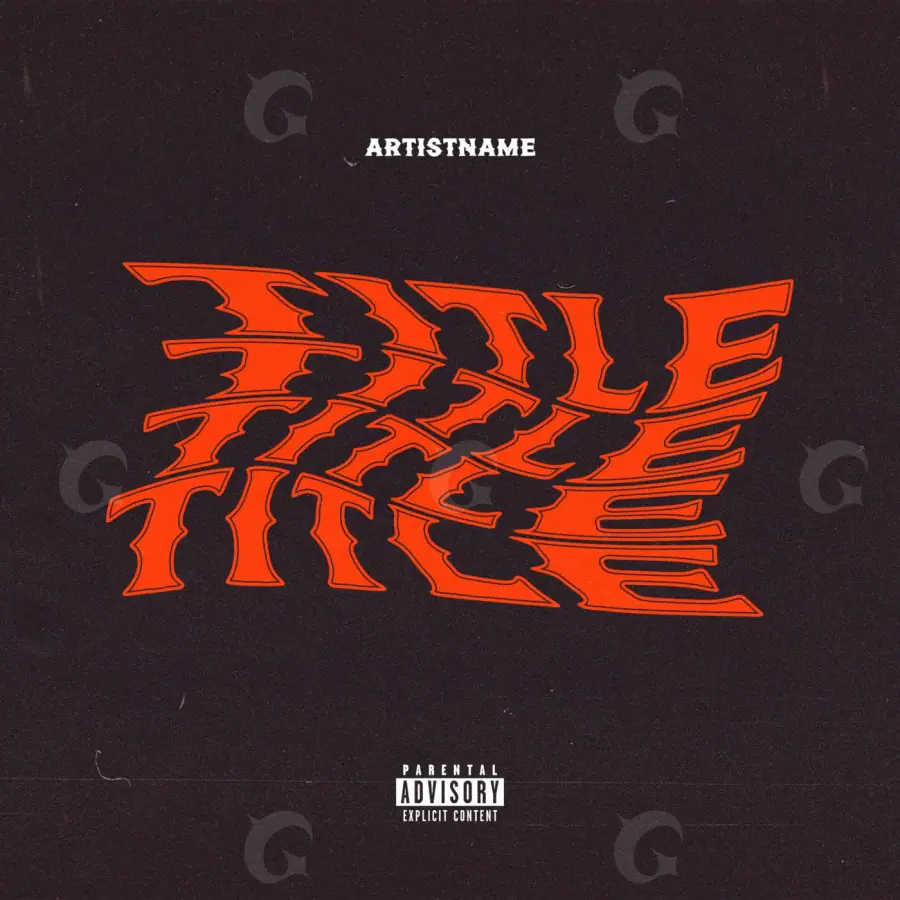 Arte de portada musical «Red Lettering»: tipografía; color rojo