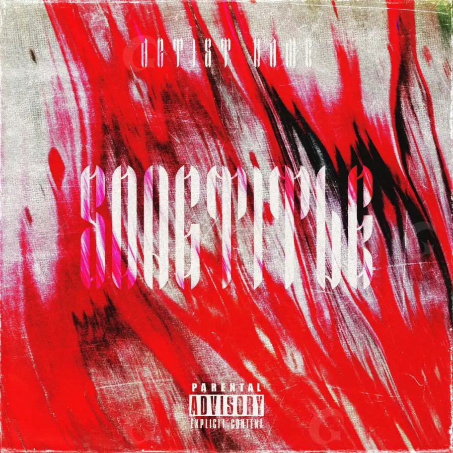 Music cover artwork “Red Lettering”: lettering, red tones