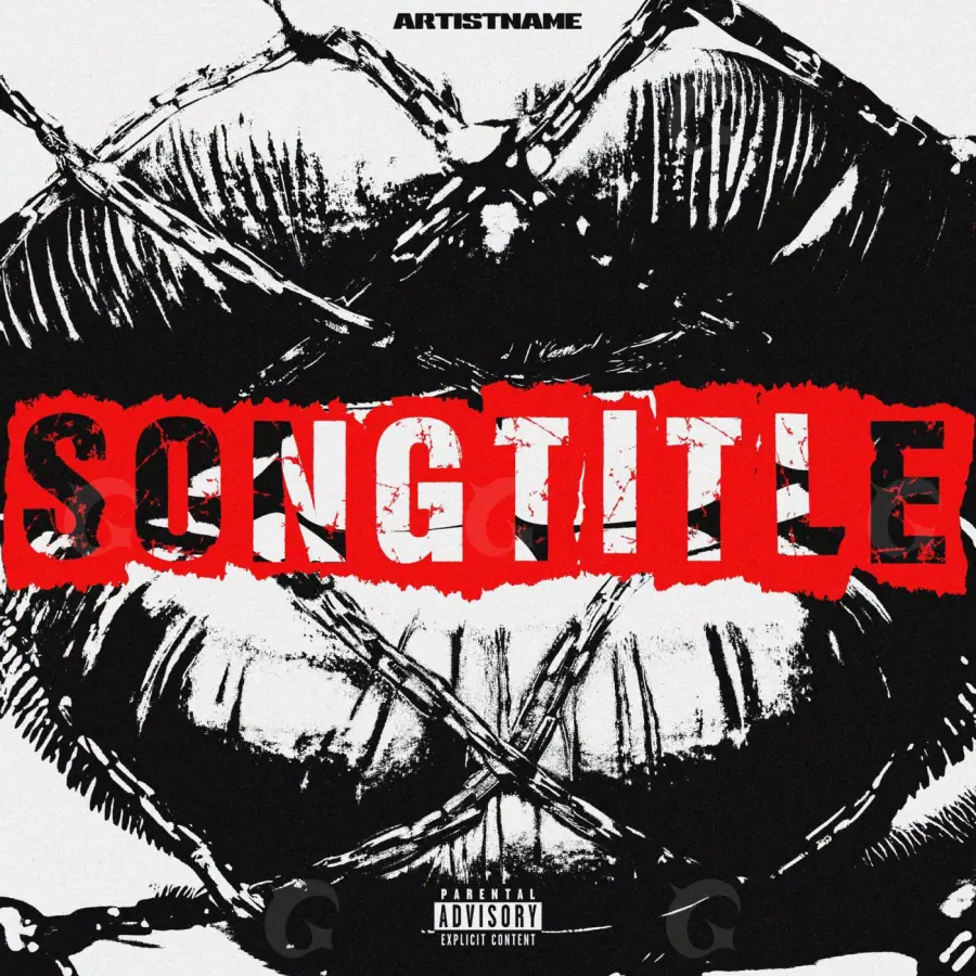 Music cover artwork “Red Lettering”: lettering, red tones